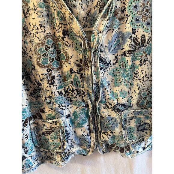 Christopher & Banks Linen-Blend Floral Print Jacket – Size L - Picture 5 of 7